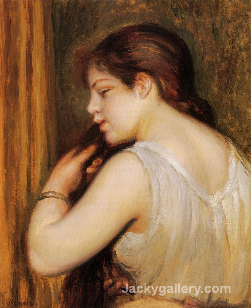 The Coiffure (Young Girl Combing Her Hair) by Pierre Auguste Renoir paintings reproduction